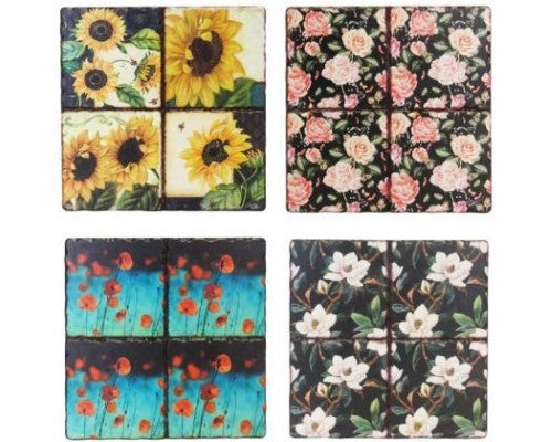 Floral Trivets  Set of 4
