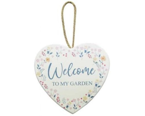 Wall Art - Garden Heart Hanger Welcome