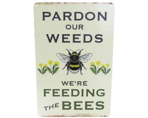 Wall Art Tin - Bees Need Weeds