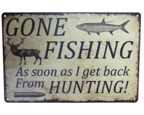 Wall Art Tin - Fishing Hunting