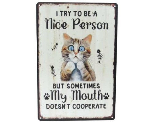 Wall Art Tin - Nice Mouth