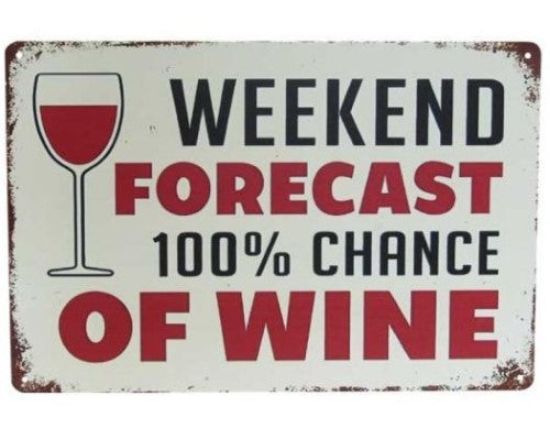 Wall Art Tin - Wine Weekend