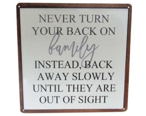 Wall Art Tin - SQ Family TurnBack