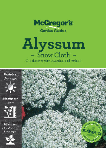 McGregor's Alyssum Snow Cloth Flower Seed Packet