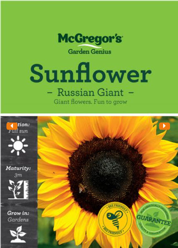 McGregor's Sunflower Russian Giant Flower Seed Packet