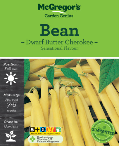 McGregor's Beans Dwarf Butter Vegetable Seed Packet