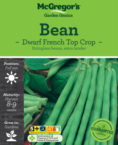 McGregor's Beans Dwarf French Top Crop Vegetable Seed Packet