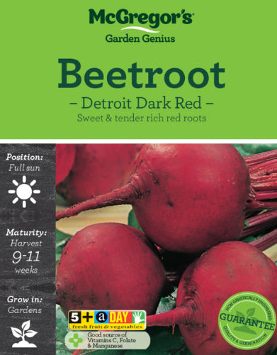 McGregor's Beetroot Detroit Dark Red Vegetable Seed Packet
