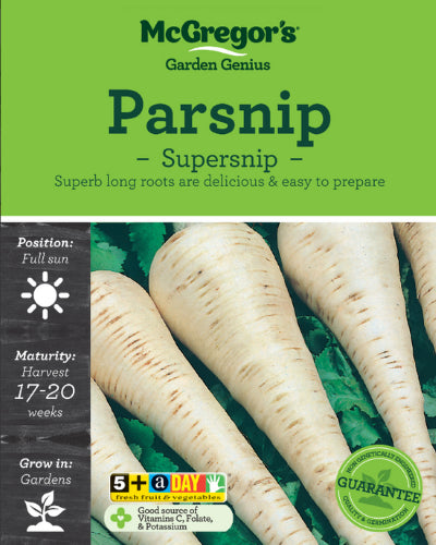 McGregor's Parsnip Supersnip Vegetable Seed Packet