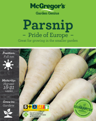 McGregor's Parsnip Pride of Europe Vegetable Seed Packet