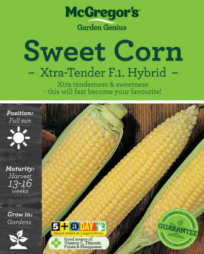 McGregor's Sweet Corn Extra Tender F1 Hybrid Seed Packet