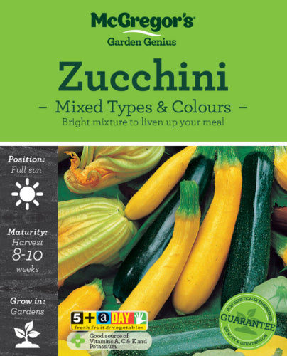 McGregor's Zucchini Mix Vegetable Seed Packet
