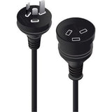 10MAUS 3PIN MAINS PWR EXT CABLE WHT MTOF