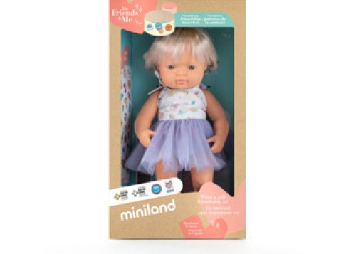 Miniland -My Friends & Me Baby Doll W/Hearing Aid 38Cm