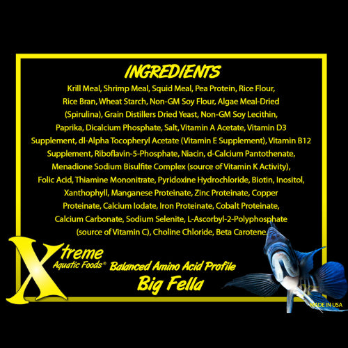 Aquatic Food Xtreme Big Fella 3mm Pellet 255g