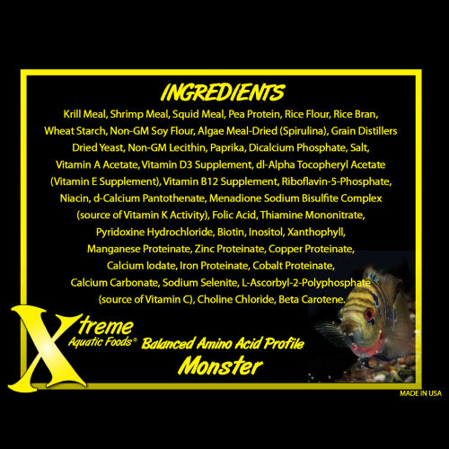 Aquatic Food Xtreme Monster 9mm Pellet 510g