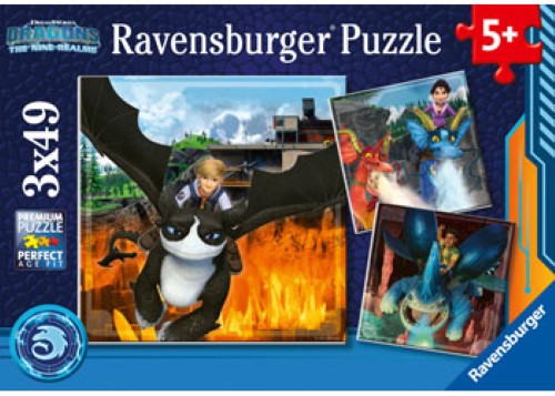 Ravensburger - How to Train your Dragons Realms 3x49pc