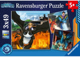 Ravensburger - How to Train your Dragons Realms 3x49pc