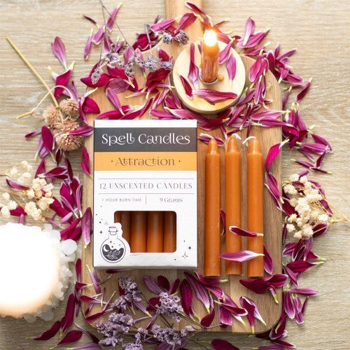 Set of 12 Attraction Unscented Spell Candles