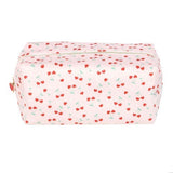 Heart Cherry Print Makeup Bag