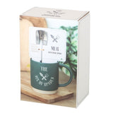 Ace of Spades Ceramic Mug with Metal Spade Spoon