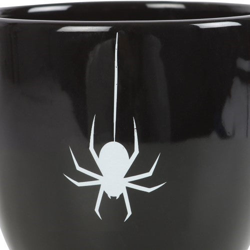 Black Spider Ceramic Teacup