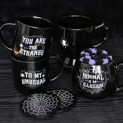 Black Spider Ceramic Teacup