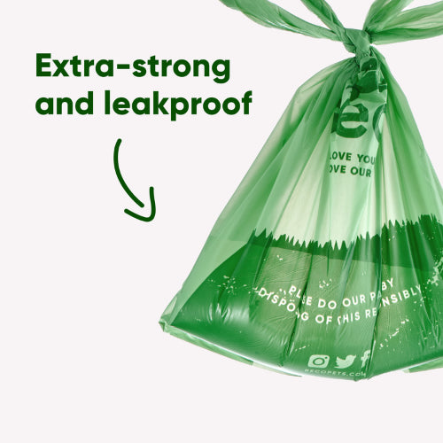 Dog Bags & Clean Up Beco Poop Bags with Handle Mint - 270pk