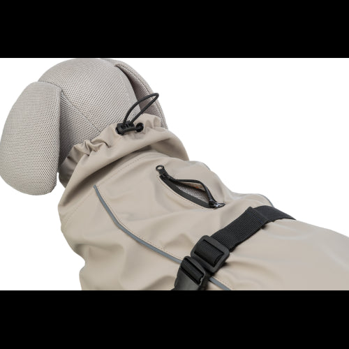 Dog Clothing Coats Waterproof BE NORDIC Raincoat L: 55cm Sand