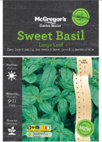 McGregor's Basil Sweet Large Leaf Seed Packet