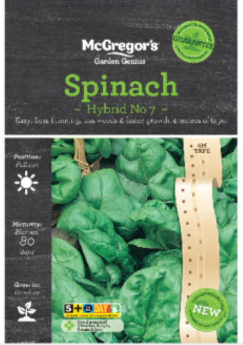 McGregor's Spinach Hybrid Seed Packet