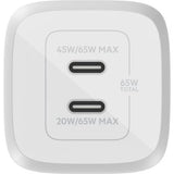 65W DUAL USB-C PD GAN WALL CHARGER