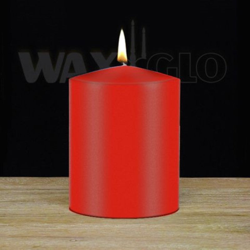 Candle - 75x100mm Unwrapped Cylinder - Red