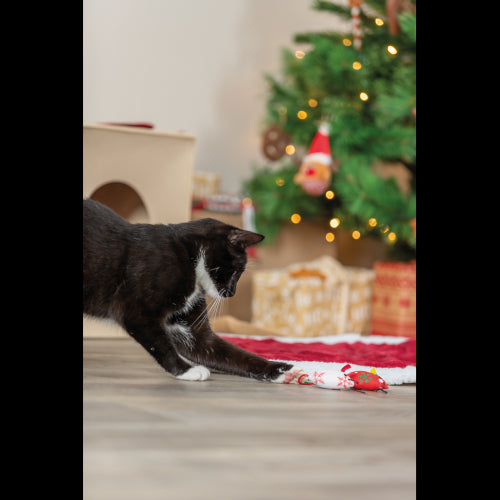 Dog Toy  Xmas Mouse 7cm - 2pk