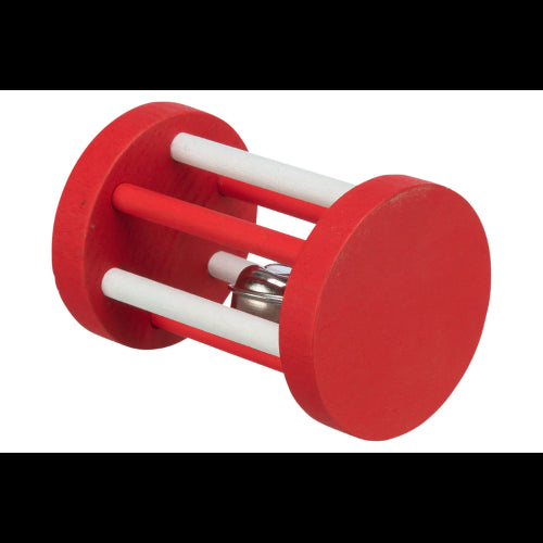 Dog Toy  Xmas Wooden Playing Roll with Bell 4x7cm