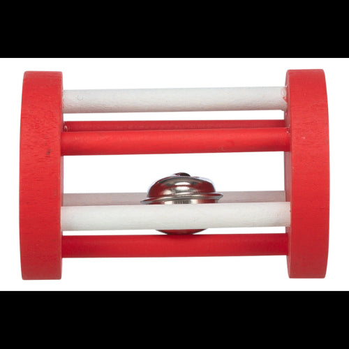 Dog Toy  Xmas Wooden Playing Roll with Bell 4x7cm