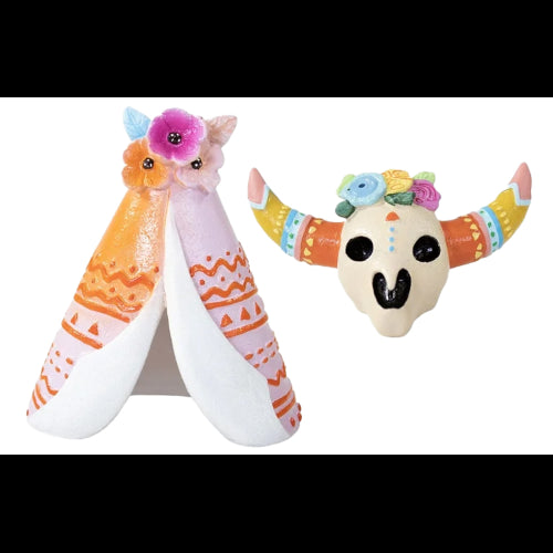 Aquatic Ornament Boho 2 Pc Resin Pack