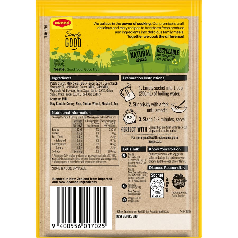 Maggi Sauce Mix Cracked Pepper Sauce Sachet 35g