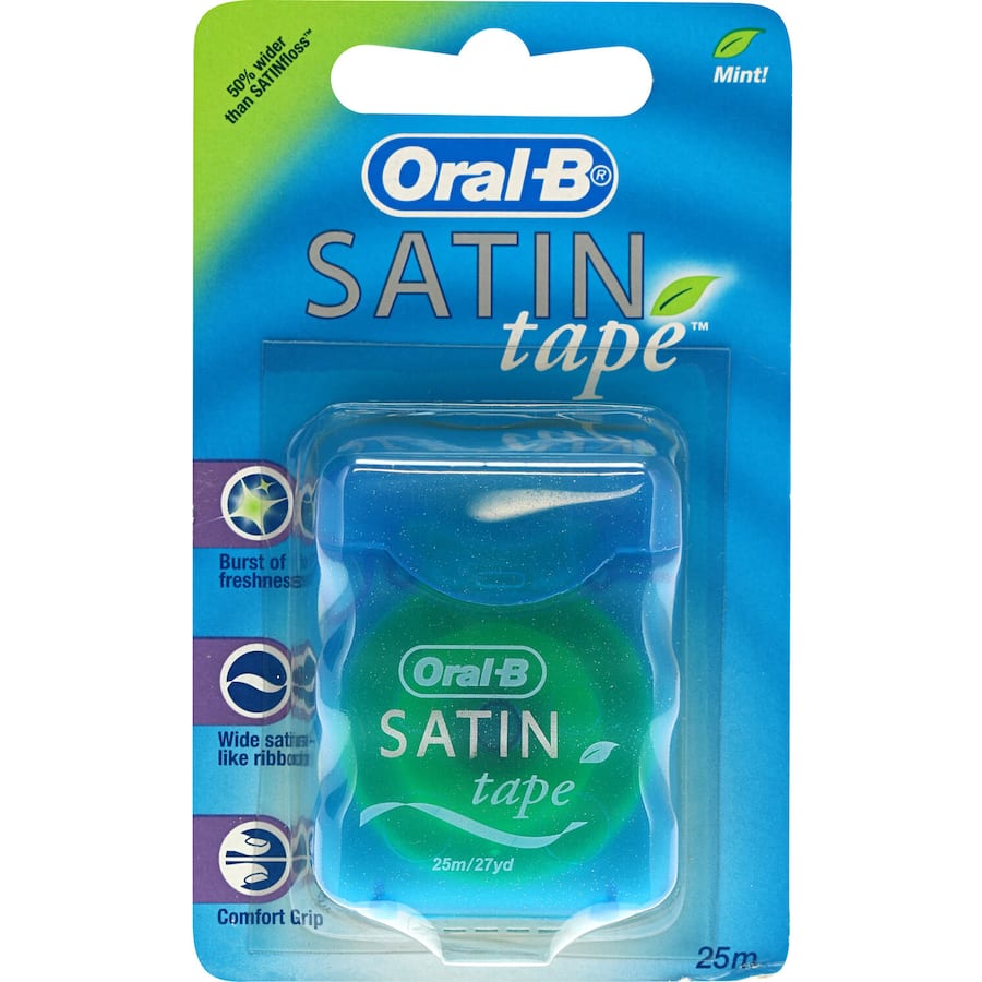 Oral B Dental Floss Satin Mint Tape 25m