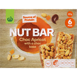Woolworths Nut Bars Choc Apricot With Choco Base 6pk 225g