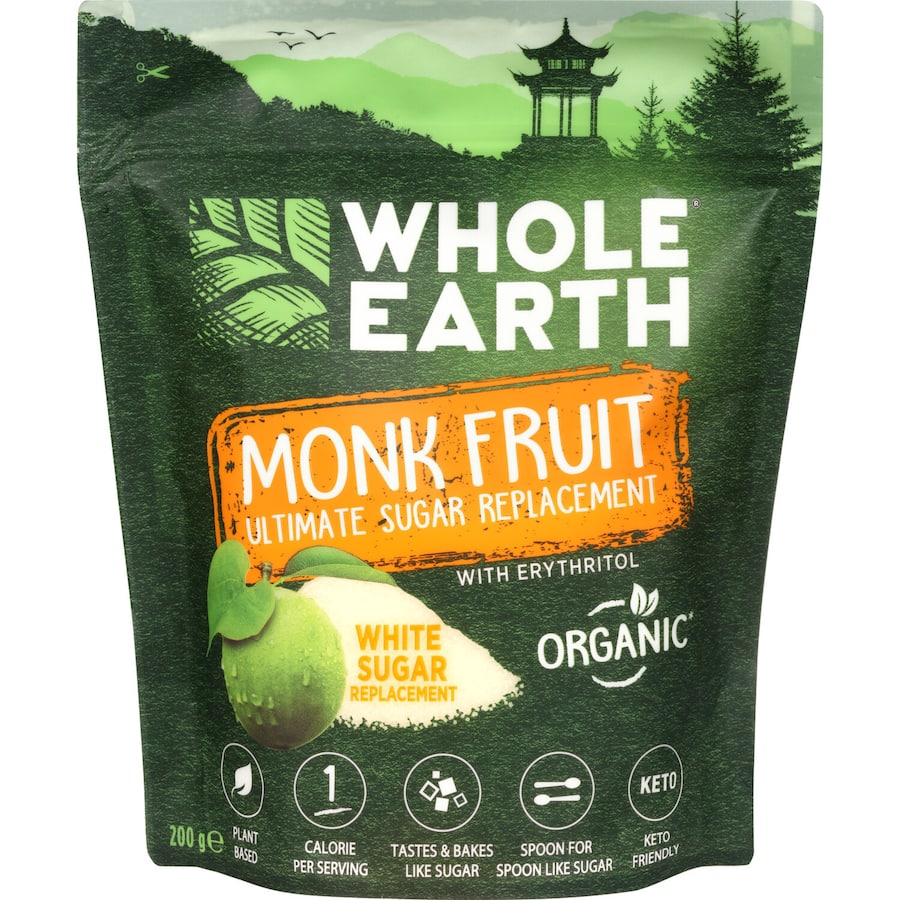 Whole Earth Sugar Substitute Monk Fruit Sweetener Granules 200g