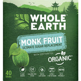 Whole Earth Sugar Substitute Monk Fruit Sweetener Sticks 40pack