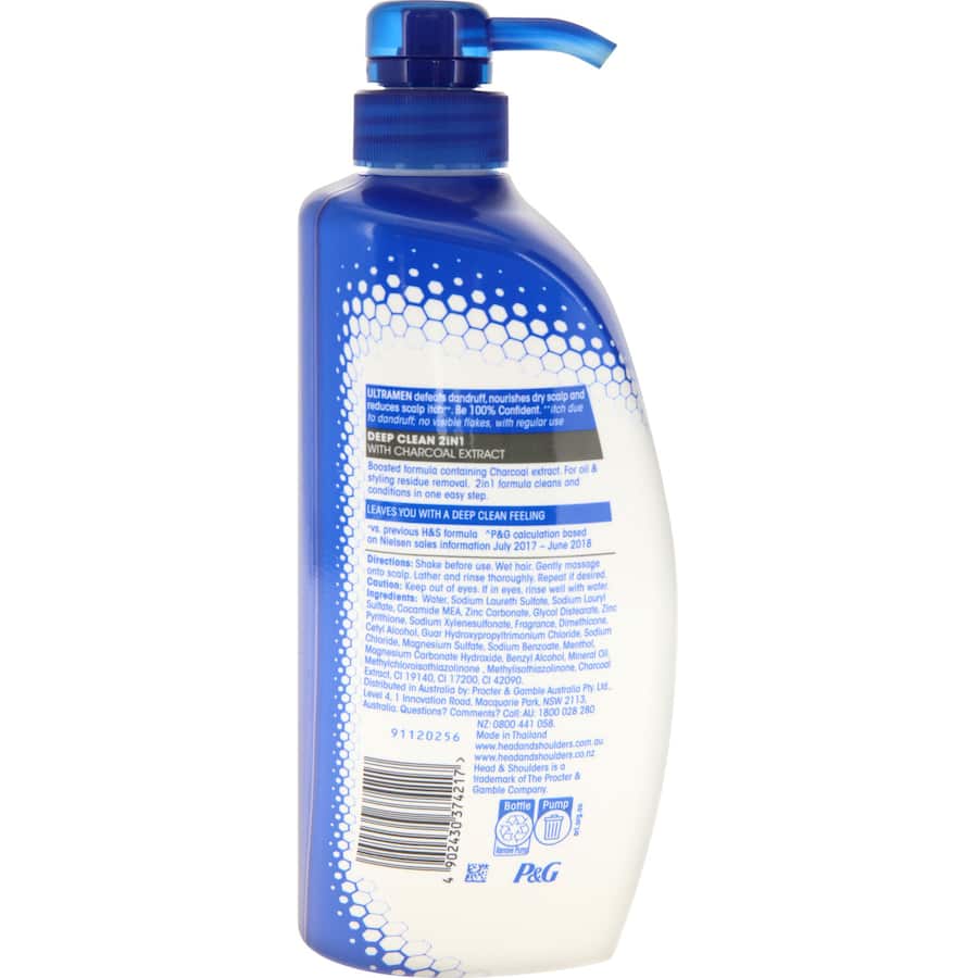 Head & Shoulders Ultra Men 2 In 1 Shampoo & Conditioner Deep Clean 750mL