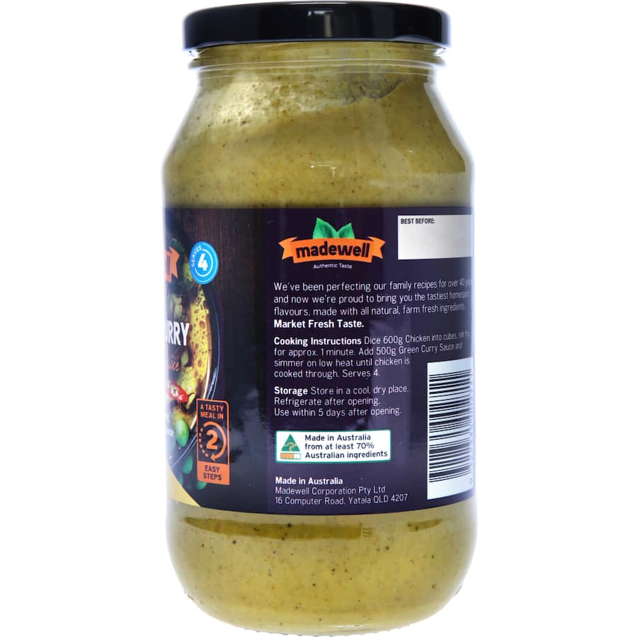 Madewell Simmer Sauce Green Curry 500g