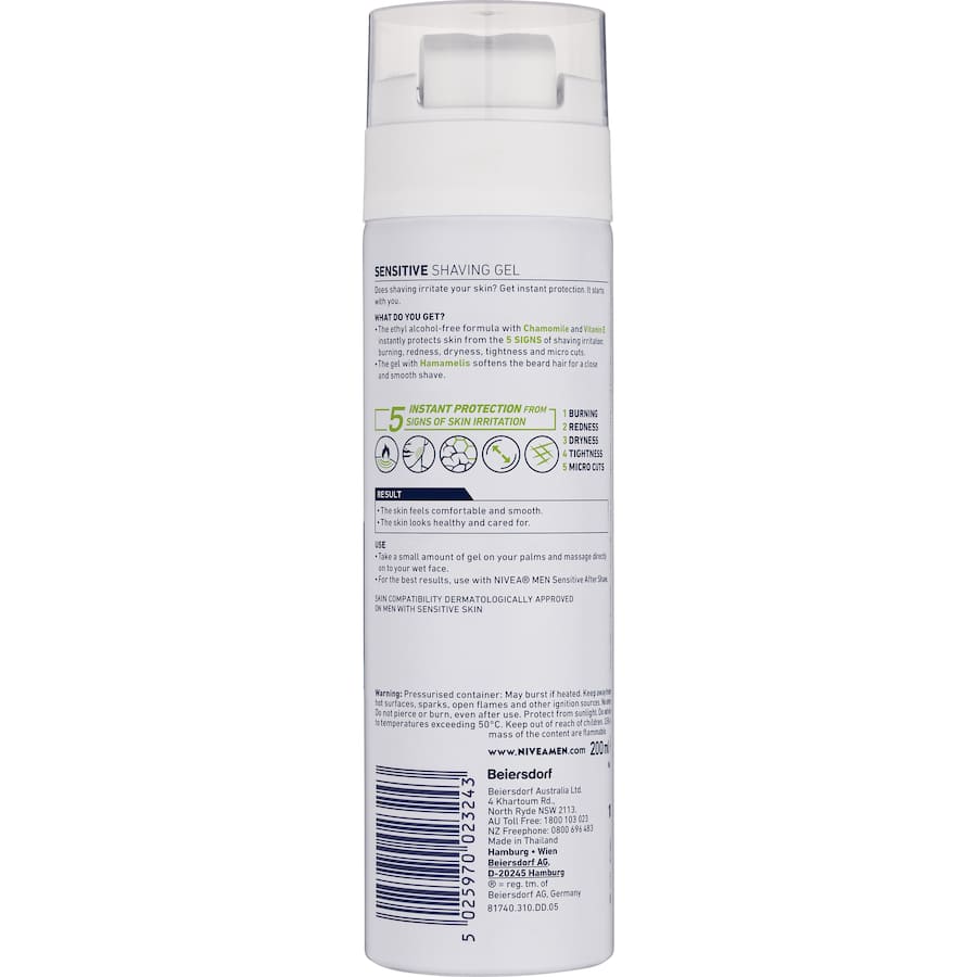 Nivea For Men Shave Gel Sensitive 200mL
