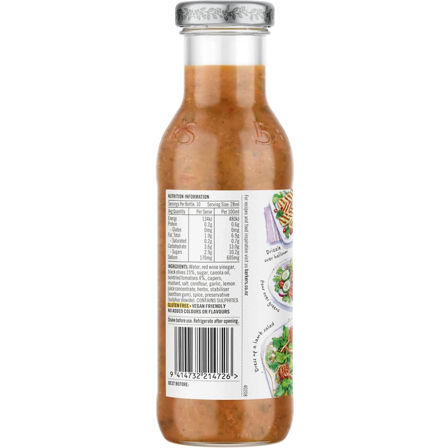 Barkers Dressing Greek Olive 280mL