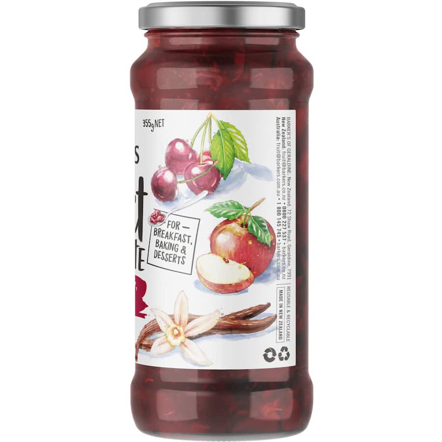 Barkers Fruit Compote Cherry Apple & Vanilla
