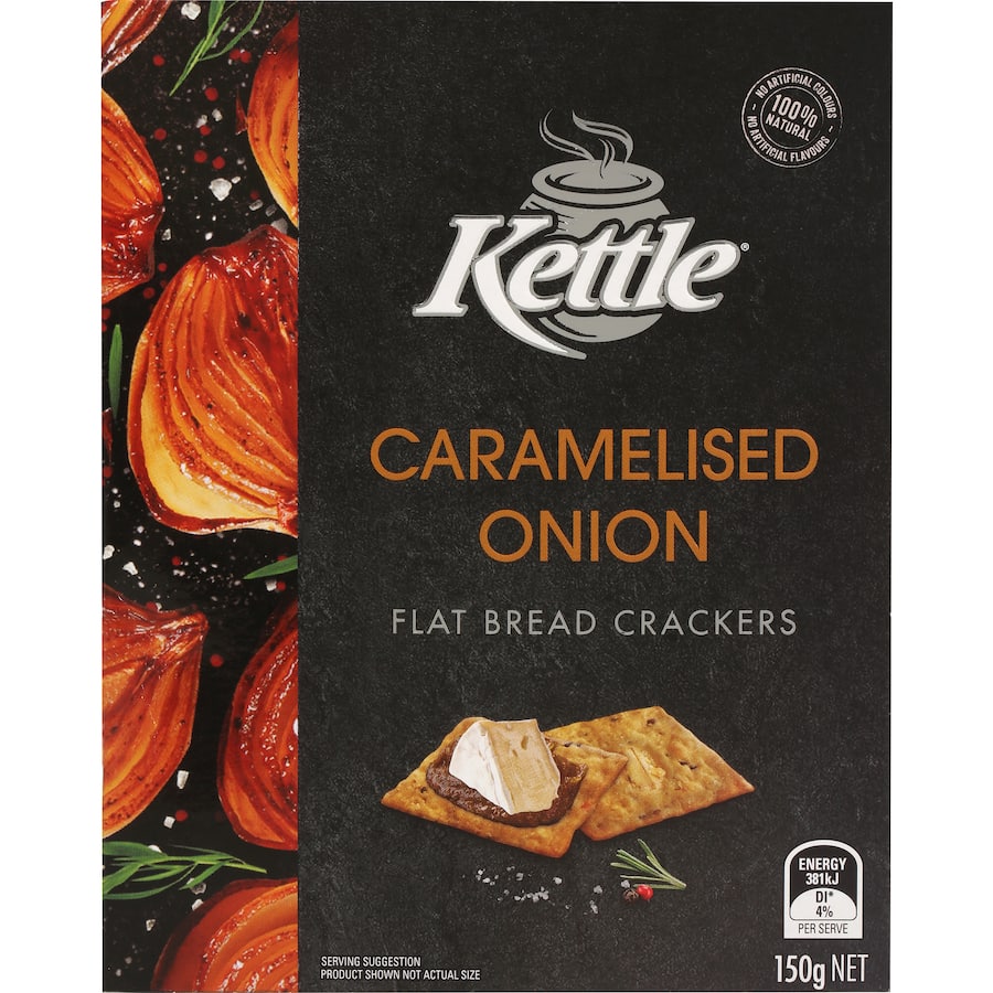 Kettle Crackers Flat Bread Caramelised Onion 150g
