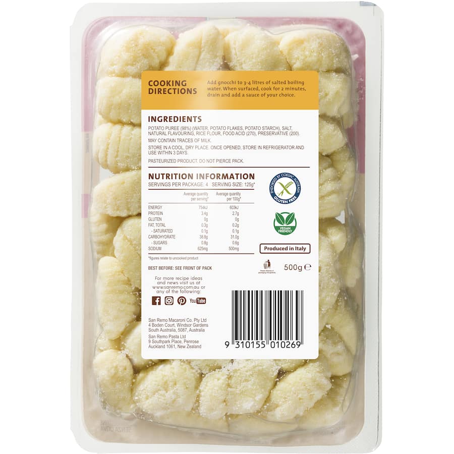 San Remo Gnocchi Gluten Free 500g