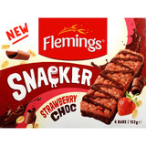 Flemings Snacker Muesli Bars Strawberry Choc 6pk 162g